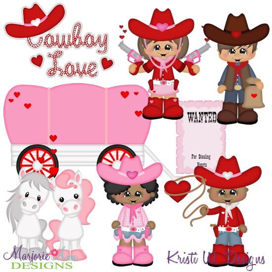 Cowboy Love SVG Cutting Files Includes Clipart - Click Image to Close